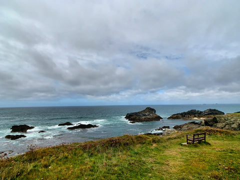 Bench near park Head Padstow cornwall 