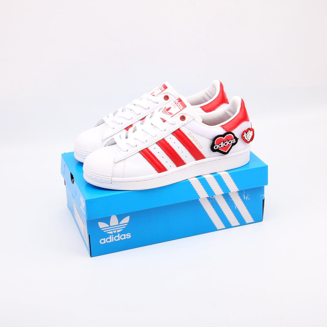 adidas superstar branco e vermelho