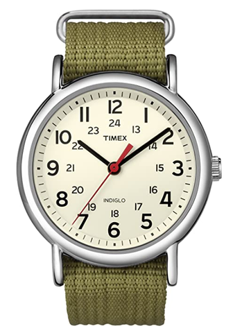 Green minimalist womens watch