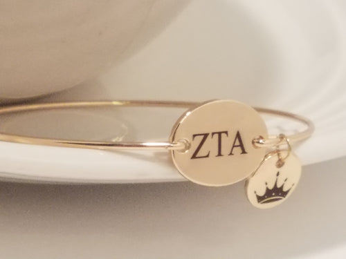 Letter Z Charm Bangle Bracelet