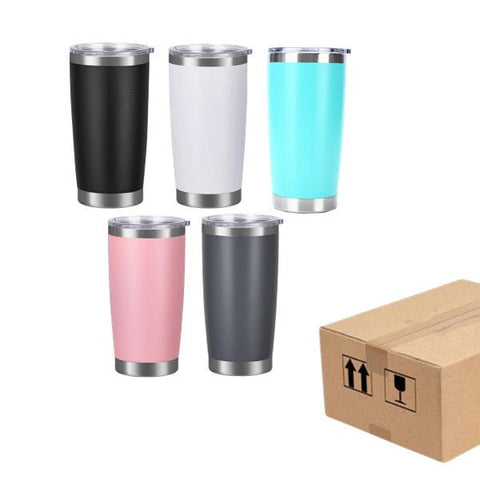 Thenshop 16 Pack Insulated Travel Tumblers Bulk 20 oz Stainless Steel  Vacuum Travel Tumbler Cup with…See more Thenshop 16 Pack Insulated Travel