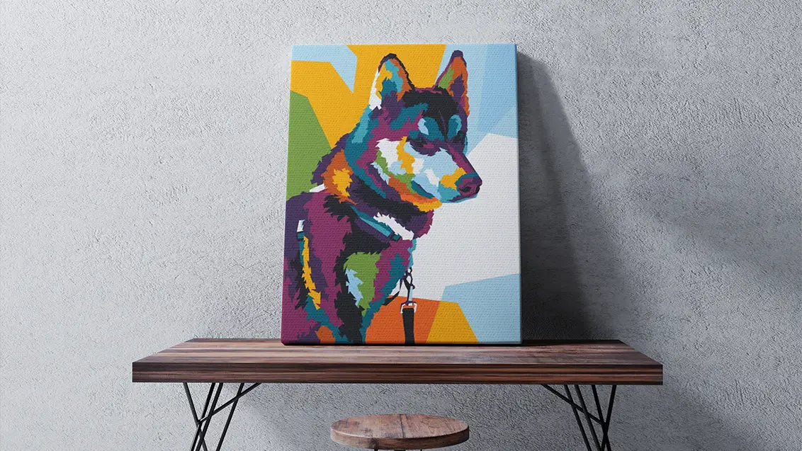 abstract dog painting