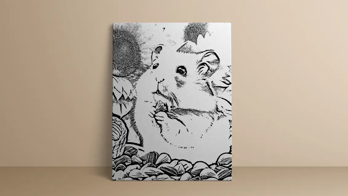 draw cute hamster art