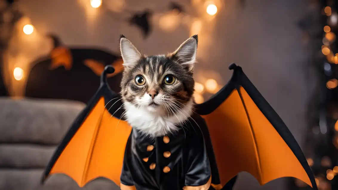 Bat Halloween Cat