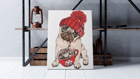 Dog and cup Paint by Numbers Dog Portrait