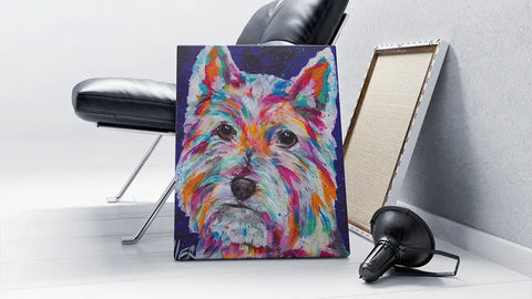 Paint by Numbers Dog canvas prints