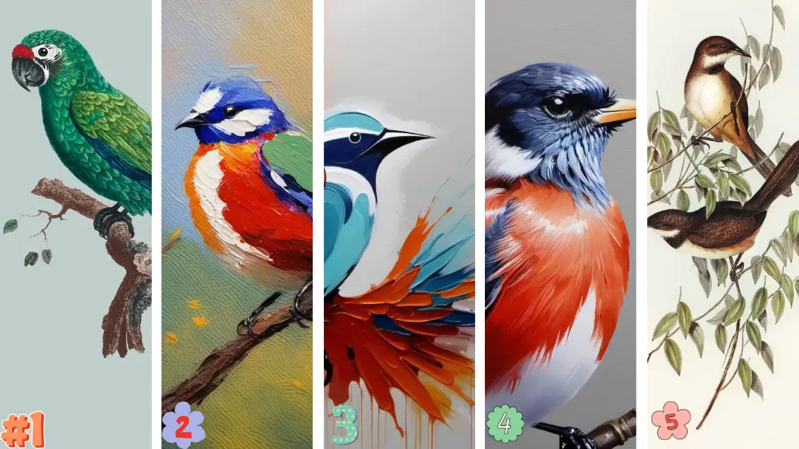Types of bird paintings