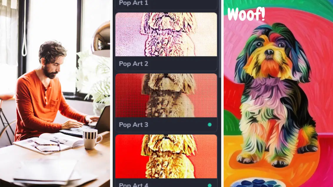 convert photo for dog pop art