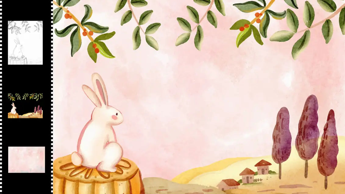 cute rabbit painting