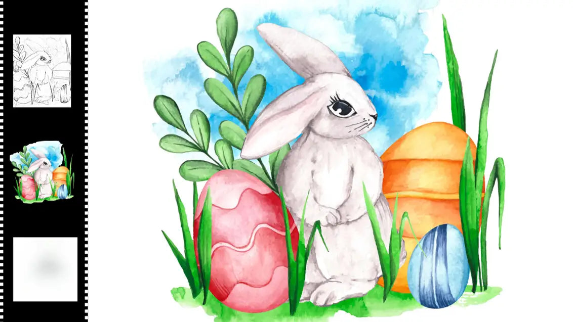easter rabbit painting