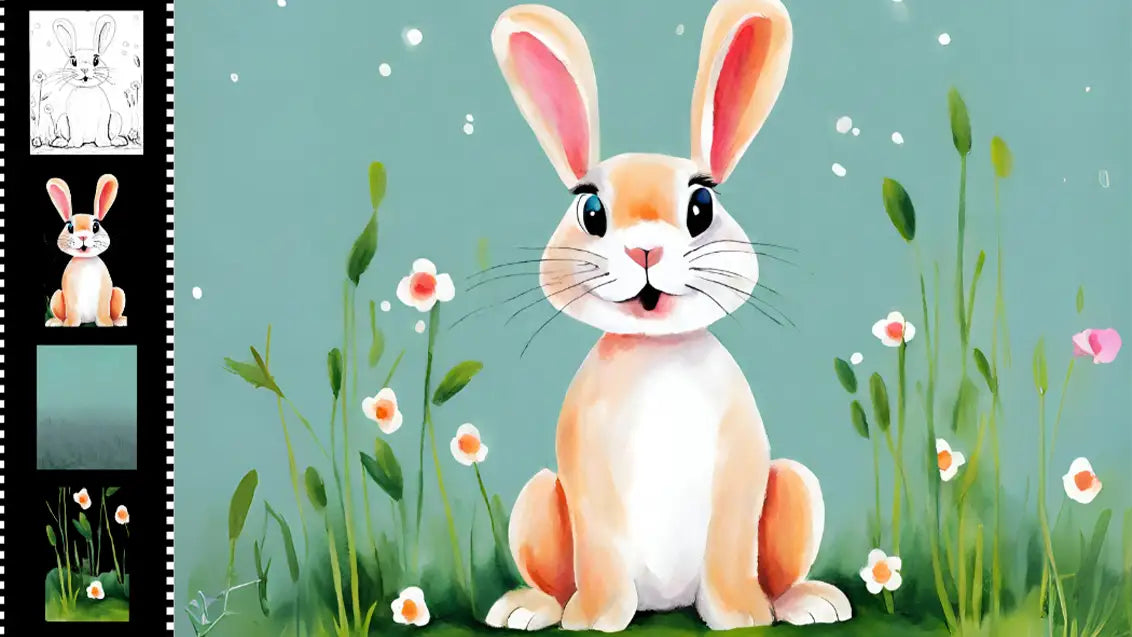 Bunny rabbit paintings