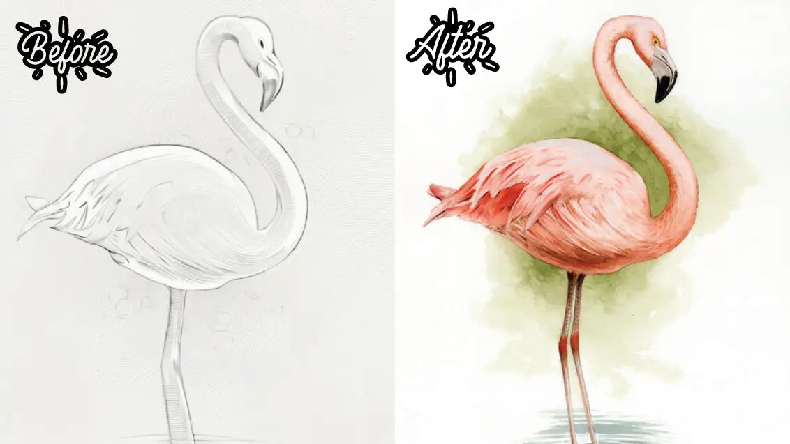 how to paint a flamingo