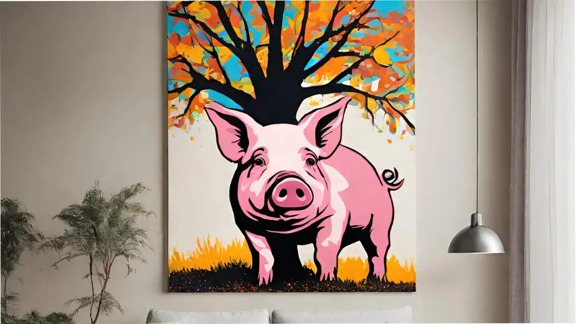 pig pop art portrait