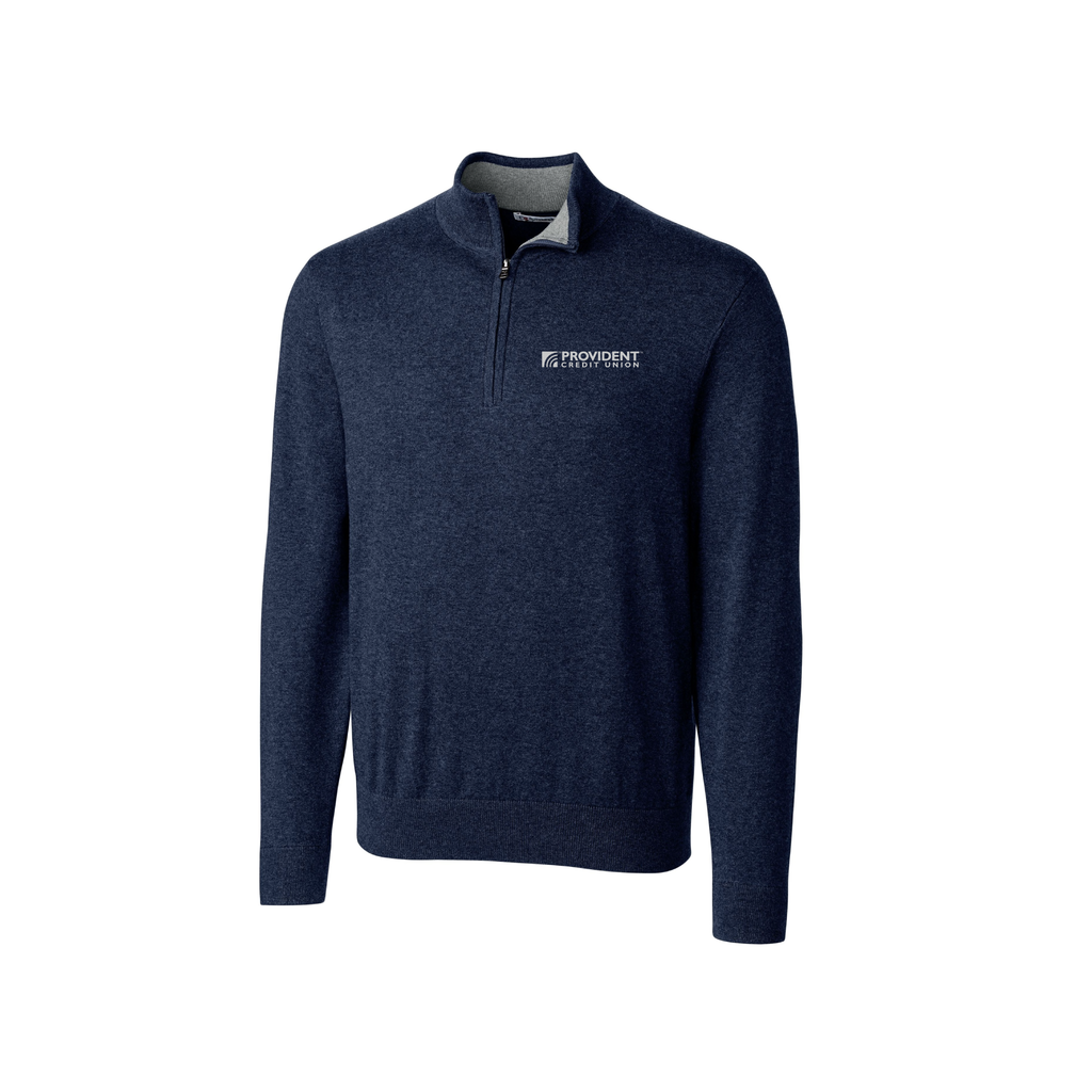 Cutter & Buck Lakemont Tri-Blend Mens Quarter Zip Pullover Sweater ...