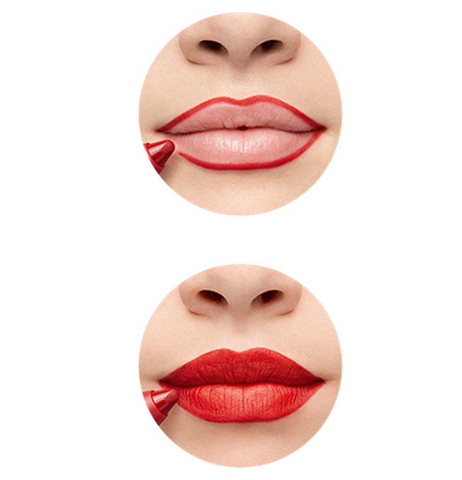 application rouge contour des lèvres bourjois
