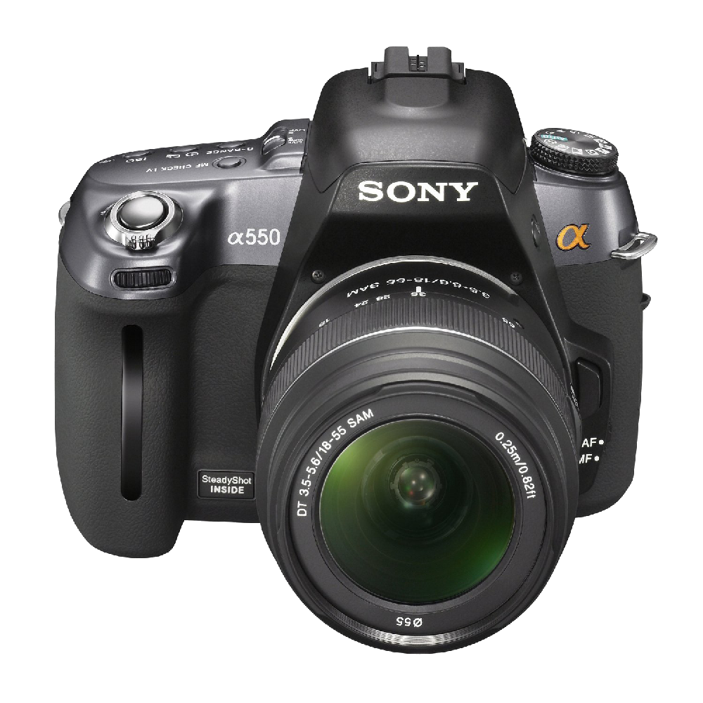 Sony Cámara DSLR a55 con lente de zoom de 0.709-2.165 in