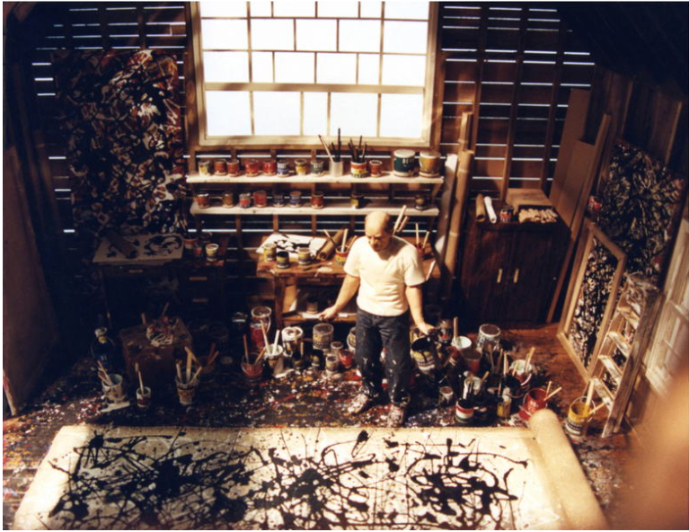 Modèle de Jackson Pollock dans son atelier, par Joe Fig