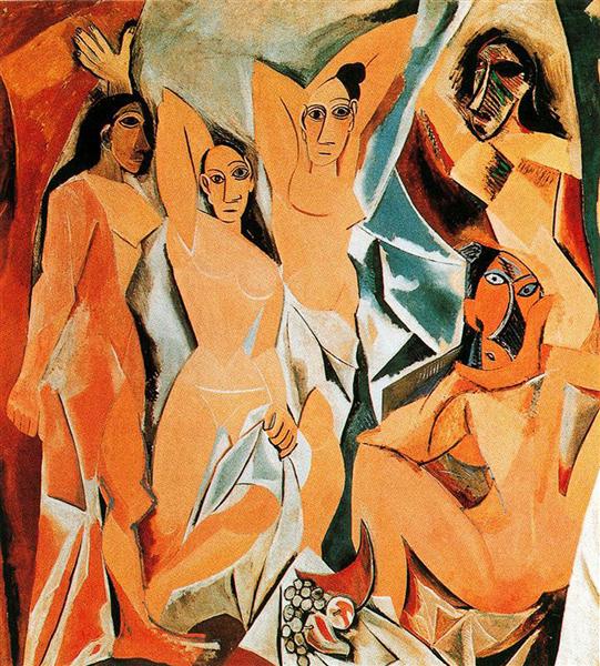 Les Demoiselles d'Avignon	par Pablo Picasso