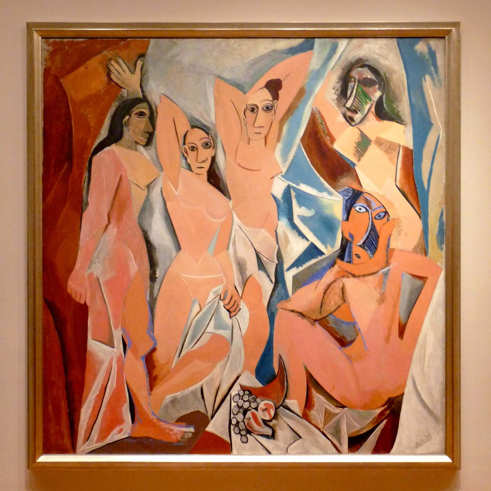 Les Demoiselles d'Avignon, huile sur toile de Pablo Picasso, 1907 ; au Museum of Modern Art de New York.