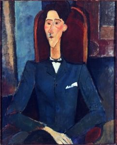 Jean Cocteau, portrait par Modigliani, huile sur toile (1916), Princeton University Art Museum, Princeton, New Jersey