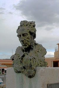 Buste de Jean Cocteau à Villefranche-sur-Mer par Jacques Lipchitz