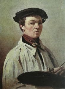 Corot, Autoportrait à la palette (vers 1835).