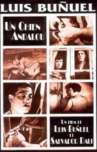 Un chien andalou (1929), mythique court métrage surréaliste muet franco-espagnol de Luis Buñuel et Salvador Dalí.