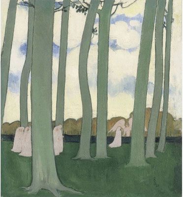 Paysage avec arbres verts (1893)