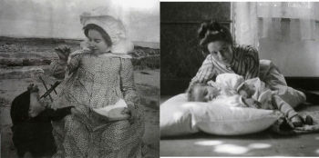 Photos prises par Maurice Denis de sa femme et de ses enfants (vers 1906)