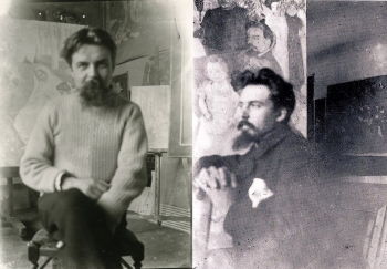 Maurice Denis dans son atelier (dates inconnues)