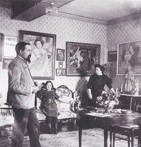 Maurice Denis avec sa femme Marthe et leur fille Bernadette (c.1912)