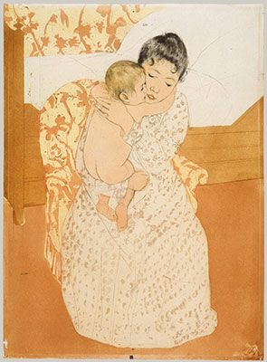 Mary Cassatt : La caresse maternelle (1890-91)