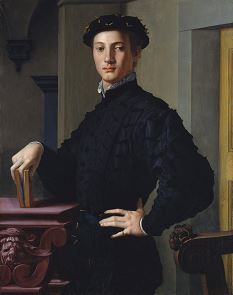 Le Portrait d'un jeune homme de Bronzino (vers 1530) est censé représenter un jeune homme aristocratique qui faisait partie du cercle littéraire de Bronzino.