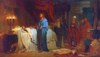 L'Élévation de la fille de Jaïre (1871) d'Ilya Repin combine le réalisme russe et le récit biblique.