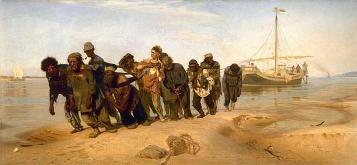 Ilya Repin : Les bateliers sur la Volga (1870-73)