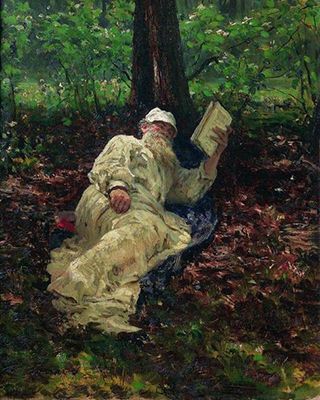 Léon Tolstoï dans la forêt (1891)