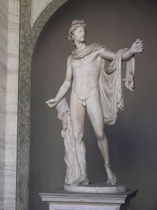 Le Belvédère d'Apollon (vers 120-140 de notre ère). La rencontre de West avec l'art classique en Italie l'a bouleversé au point de le rendre physiquement malade.