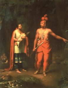 Le Guerrier sauvage quittant sa famille (1760) de West imite la forme contrapposto de l'Apollon Belvédère dans son étude d'une scène amérindienne.
