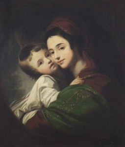 La femme de l'artiste, Elizabeth Shewell, Mme Benjamin West et leur fils Raphael Lamar West par Benjamin West (1770)