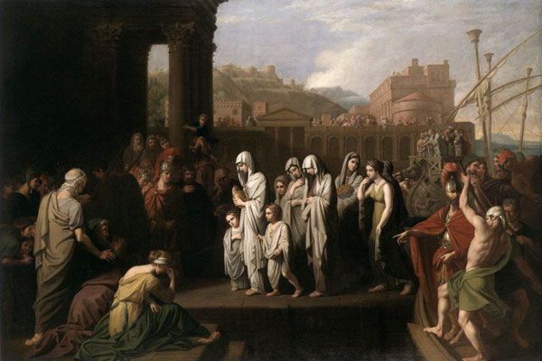 Agrippine débarquant à Brundisium avec les cendres de Germanicus (1768)