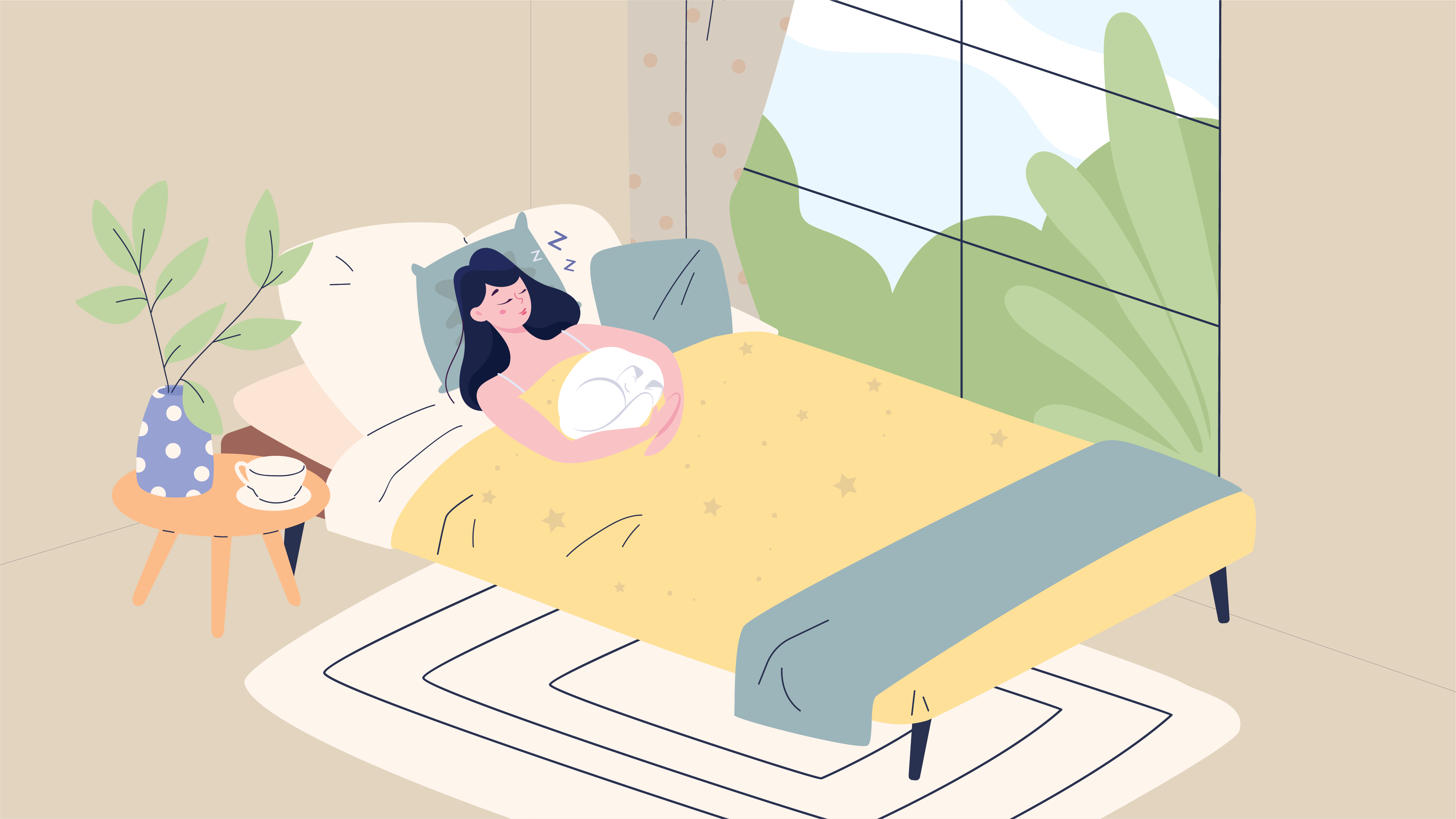Agrega ese ambiente acogedor con un tapete de fibras naturales al lado de tu cama