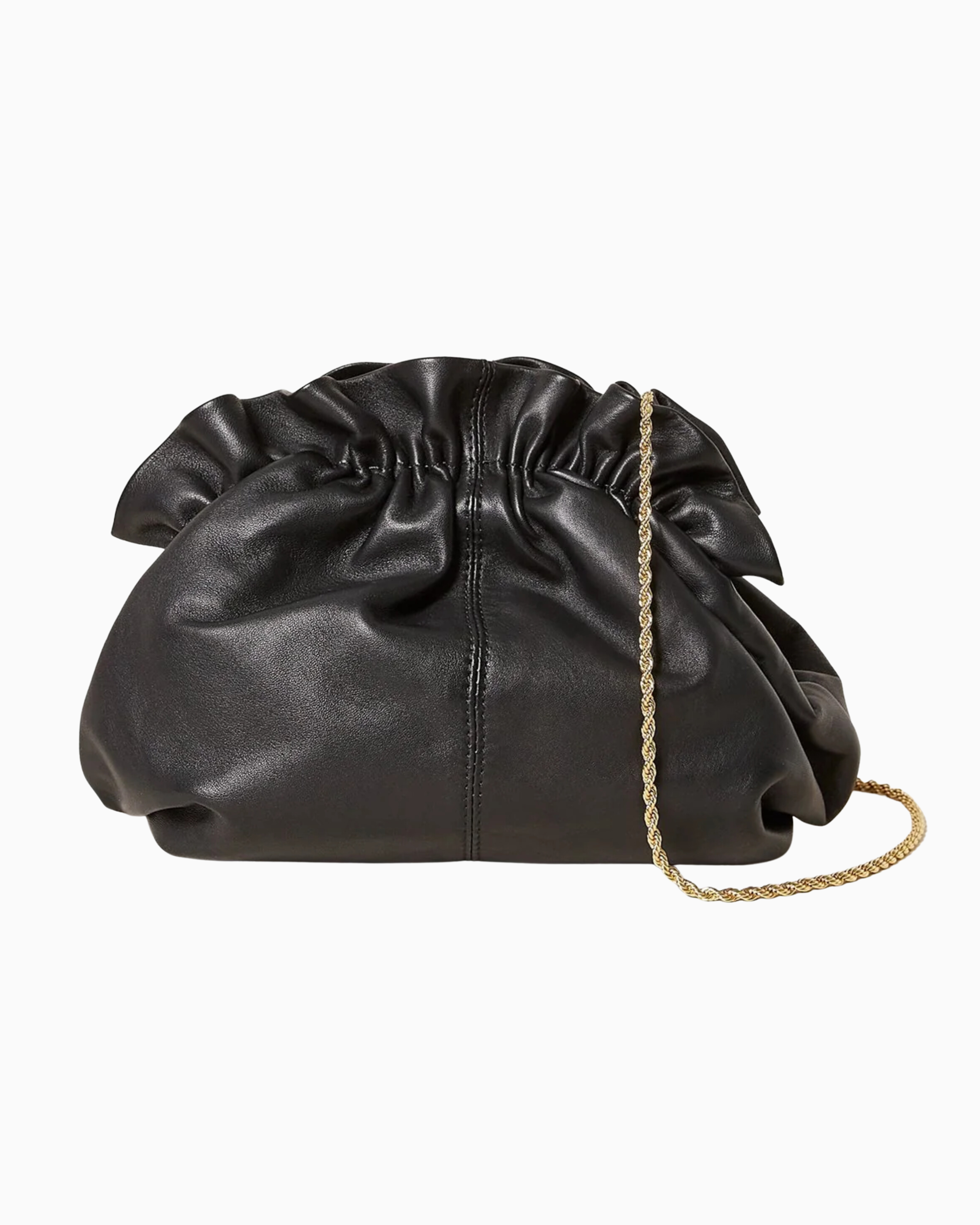 Loeffler Randall Delphine Leather Clutch in Black – AZURE