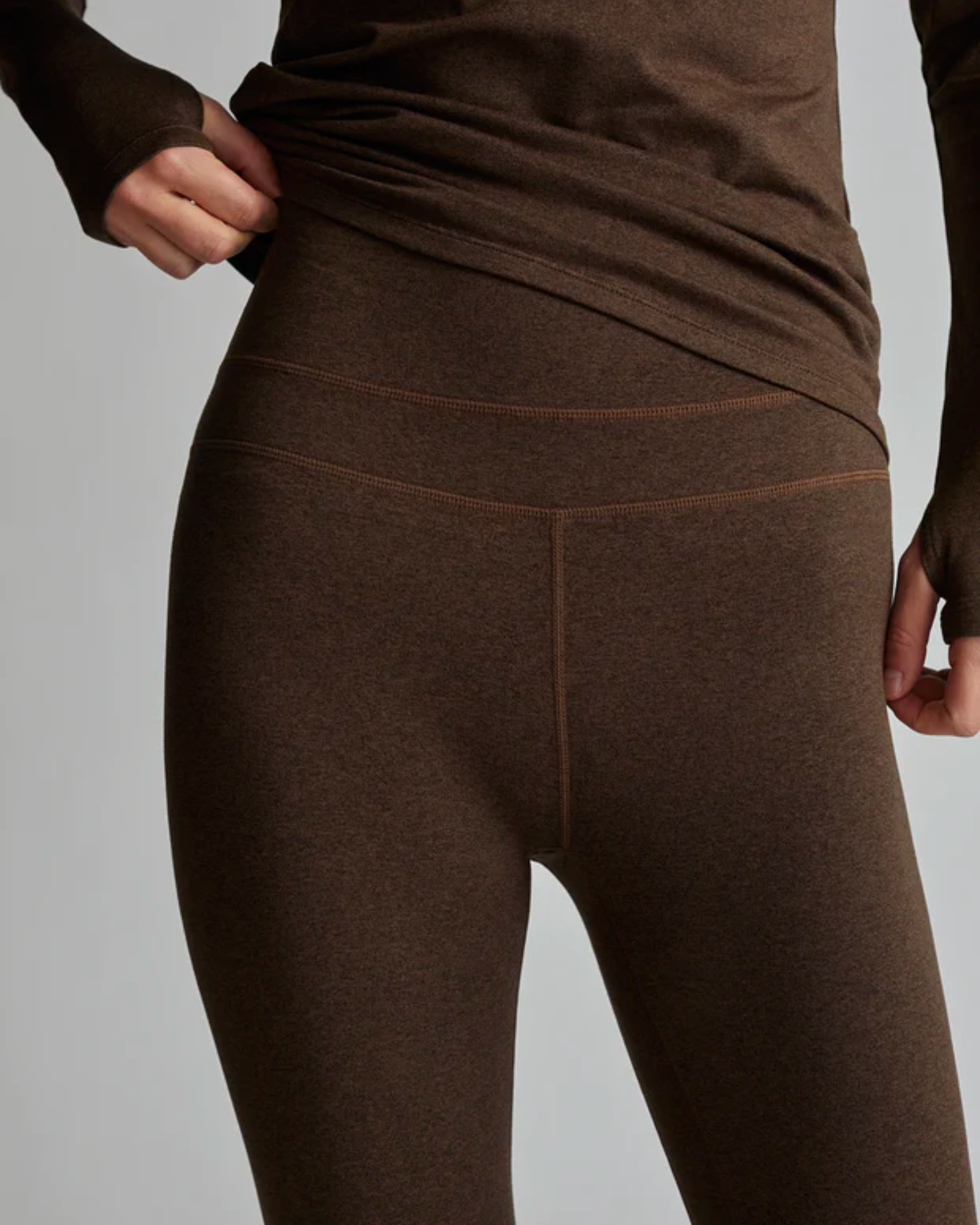 Varley, Always Warm Base Layer Legging - Taupe Marl