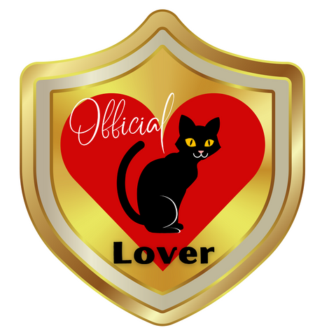 Official Cat Lovers Badge, Luv Dat Cat
