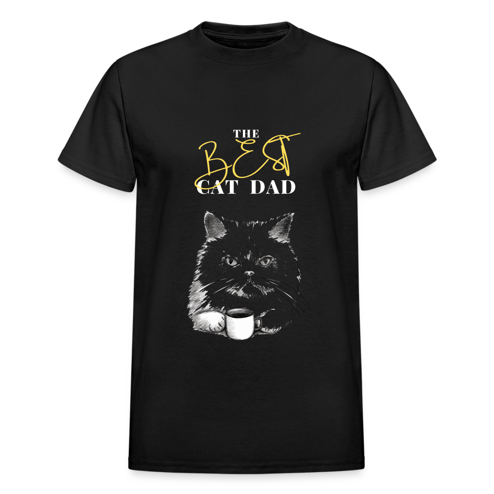 The Best Cat Dad (Design 1) - Gildan Ultra Cotton Adult T-Shirt - black