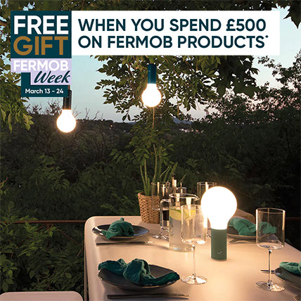 Free Aplo Lamp when you spend £500 on Fermob products