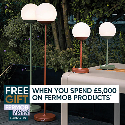 Free Mooon! Duo Lamp Set when you spend £5,000 on Fermob products