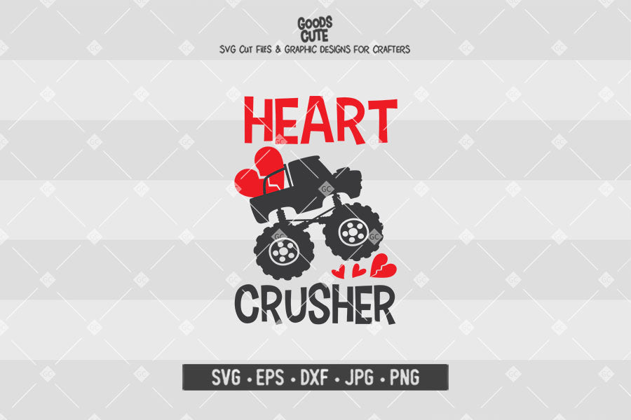Download Heart Crusher Monster Truck Valentine S Day Cut File In Svg Eps Dxf Jpg Png
