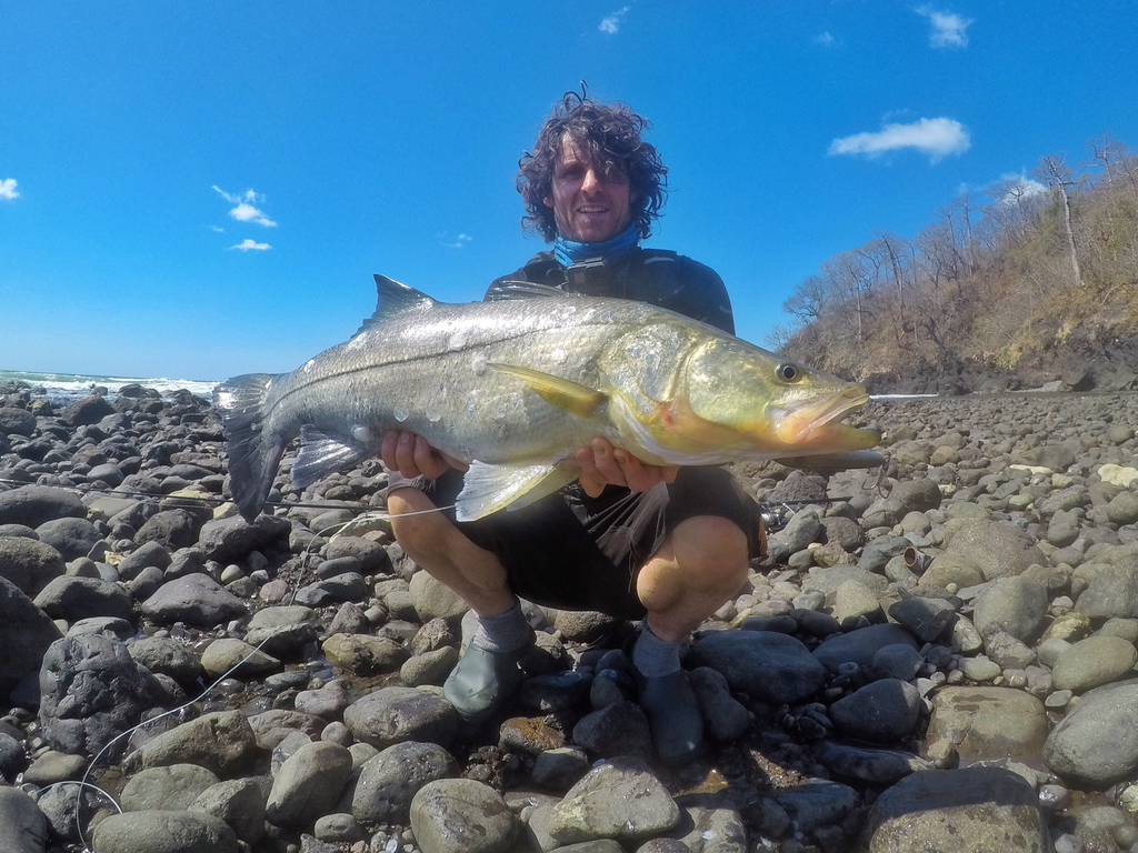 Grant Woodgate of Samson Lures with a nice snook caught on a Samon Enticer Sub Surface Tweak Bait
