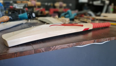 Cooper Cricket in the workshop custom cricket bat one of a kind